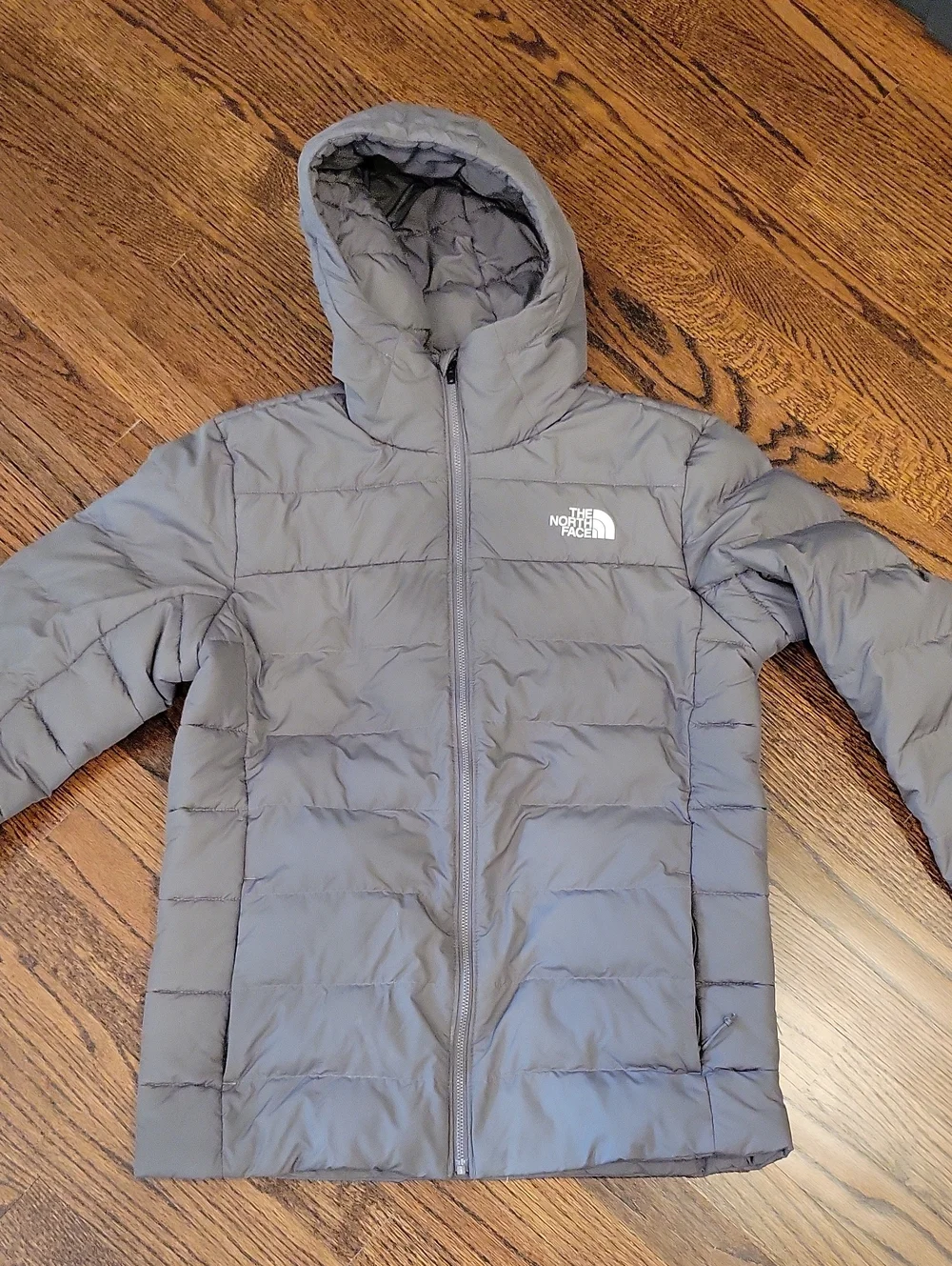 The North Face Men's Gray Hooded Puffer Jacket